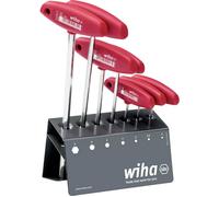 Wiha Jeu de tournevis à poignée en T 334VB – Support d'atelier, 8 pièces 2–8 mm