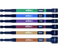 Wiha, Clé à douille + douilles, Steckschlüssel Set (10 mm, 13 mm, 5,5 mm, 6 mm, 7 mm, 8 mm)