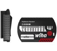 Wiha Bit Set FlipSelector Standard 25 mm mélangé 13 pcs. 1/4" avec clip ceinture sous blister (39083)