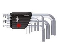 Wiha Set de clés mâles coudées 40410 – Tête sphérique à 6 pans – 9 pièces 1,5–10 mm