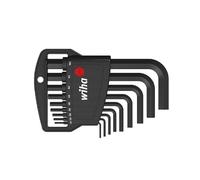Wiha Jeu de clés Allen courtes 9 pièces (1.5, 2, 2.5, 3,八个字符, 5, 6, 8, 10 mm)