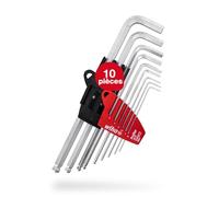 Wiha Wiha Jeu de clés mâles en étui ProStar Six pans à tête sphérique 9 pcs, chromées mat sous blister (07192) Quantité:1
