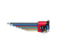 Wiha Jeu De Clés Mâles En étui Ergostar (43849 ngulaire Six Pans à Tête Sphérique, Clés Six Pans Femelles, Lot De 9, Couleur Vive
