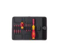 Wiha Jeu de tournevis et embouts slimVario Fente, Phillips, Pozidriv 9 pcs dans une trousse (41232)