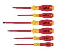 Wiha Jeu de tournevis SoftFinish 00833 - lot de 6 pour électricien homologué VDE isolés 1 000 V