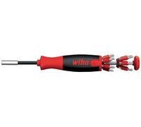 Wiha Wiha Tournevis avec magasin d'embouts LiftUp 25 magnétique Mélangé avec 12 embouts, 1/4" sous blister (38605) Quantité:1