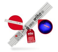 Wiha Longlife 4110155 All in One Mesure pliante en Polyamide/Fibre de Verre avec graduation gravée recto/verso Blanc