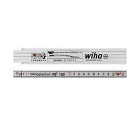 Wiha Mètre pliant Wiha Longlife® Plus Composite 2 m, 10 branches blanc Quantité:1