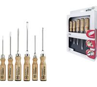 Wiha Jeu de tournevis 162 HK6 SO 6 pièces – fente 3,5/4,5/5,5/7 + PH1/2 – lame ronde embout 6 pans