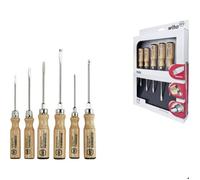 Wiha Jeu de tournevis 162 HK6 SO 6 pièces – fente 3,5/4,5/5,5/7 + PH1/2 – lame ronde embout 6 pans