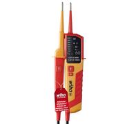 Wiha Testeur de tension et de continuité 12 - 1 000 V Courant Alternatif, VAT de CAT IV avec 2 piles AAA et affichage LED (45216)