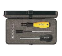 Wiha Tournevis dynamométriques TorqueVario‑S ESD – 14 pièces 0,4–1 Nm (noir/jaune)