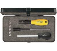 Wiha Tournevis dynamométriques TorqueVario‑S ESD – 14 pièces 0,4–1 Nm (noir/jaune)