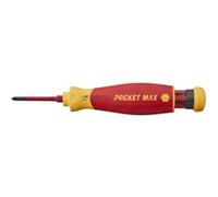 Tournevis porte-embout WIHA PocketMax isolé 1000V + 4 embouts isolés slim - 45296