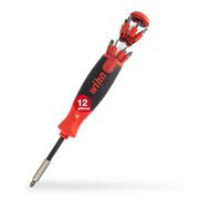 Tournevis Lift-Up WIHA 25 mm + 12 embouts intégrés - 38606