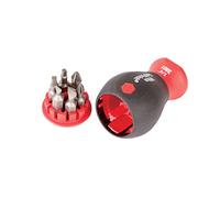Wiha Tournevis Stubby 38048 avec embouts 6 en 1, multi-embouts