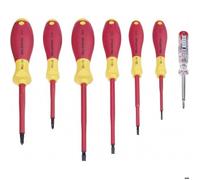 Wiha - Jeu de 7 tournevis VDE vis à fente et cruciforme Phillips