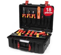 WIHA WERKZEUGE GMBH Caja de herramientas Basic Set L electric de 18 unid. | (45530) Basic equipment for electrical installation I electrician tools I VDE tested I filled tool box