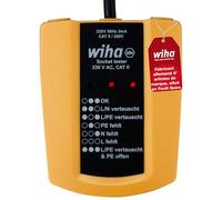 WIHA WERKZEUGE GMBH Comprobador de tomas de corriente 230 V AC, CAT II incl. 2x AAA batteries - SB 255-61 socket tester 230V AC