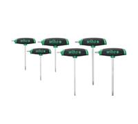 WIHA WERKZEUGE GMBH L-key with T-handle set ComfortGrip, TORX® with side drive, matt chrome-plated 6-pcs. - 364DSK6 ComfortGrip