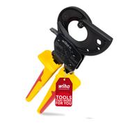 Wiha Wiha Coupe-câbles jusqu’à 300 mm² | Coupe-câbles à cliquet pour câbles Cu et Al | Ciseaux à câble avec principe à cliquet | Coupe-câbles à cliquet pour câbles aluminium et cuivre Quantité:1
