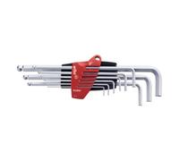 Wiha Wiha Jeu de clés mâles en étui ProStar Six pans à tête sphérique 9 pcs, chromées mat sous blister (07192) Quantité:1