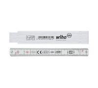 Wiha Wiha Mètre pliant Longlife® 1 m métrique, 10 branches (27062) blanc Quantité:1