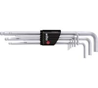 Wiha Winkelschraubendrehersatz 9tlg 1,5-10mm 6knt Kugelkopf/Halter 6 pans intérieurs Jeu de clés mâles coudées 1.5 mm, 2 mm, 2.5 mm, 3 mm, 4 mm, 5 mm, 6 mm, 8