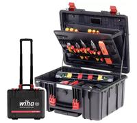 Wiha XL 2 Trolley 45795 pour électricien, pour les artisans, pour apprentis, pour professionnels, VDE Mallette à outils équipée
