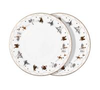 Wik & Walsøe Assiette Julemorgen Story 25cm Lot de 2 Blanc-multi
