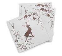 Wik & Walsøe Serviettes de papier Alveskog paquet de 20 Blanc-brun