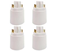 Wilafury Adaptateur de lampe tactile, 4 pièces, adaptateurs d'ampoule LED à 4 broches résistants à la chaleur, prise de convertisseur d'ampoule GX24Q base vis