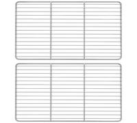 Wilafury Grilles de Gril en Acier Inoxydable 2 pièces, grilles de Cuisson pour Barbecue Robustes, Grille Remplacement pour Grils extérieurs, Four et Cuisson, 40x30 cm