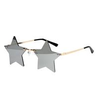 WILBERS & WILBERS 20158 - Lunettes pour un festival, verre sans monture en forme d'étoile, miroir, pour femmes et hommes