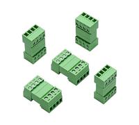 wilcractk Lot de 5 Connecteurs de Bornier à vis Enfichables 4 Broches 15EDGRK 3,81 mm/0.15 po Inclinés pour Montage sur PCB, pour Fils 28-16 AWG, pour Appareils électroniques et Circuits Imprimés