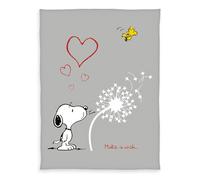 Wild South Shop Peanuts Snoopy Couverture moelleuse en flanelle Taille XL 150 x 200 cm Super douce