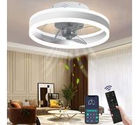 Wildcat Ventilateur de plafond avec éclairage LED, Blanc, 40 cm | Silencieux, Moderne, Télécommande, Minuteur, Plafonnier salle Convient aux chambres, aux salons, etc.à manger