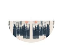 Wilderness Fox Art Print Drapeau semi-circulaire léger Bannière d'extérieur Décorations de fête