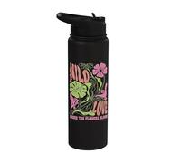 Wildflower Wild Love Where Flowers Bloom Boho Floral Retro Stainless Steel Insulated Water Bottle