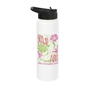 Wildflower Wild Love Where Flowers Bloom Boho Floral Retro Stainless Steel Insulated Water Bottle