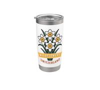 Wildflowers Suisse Narcisse Radiiflorus Gobelet isotherme en acier inoxydable double paroi