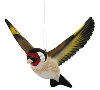 WILDLIFE GARDEN - WG4442 - Oiseau décoratif en Bois sculpté à la Main, Longueur : 10,5 cm, Largeur : 12 cm, Hauteur : 7,5 cm.