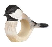Wildlife Garden WG4571 Rond de serviette Mésange des marais - Rond de serviette en bois sculpté à la main pour la décoration de table
