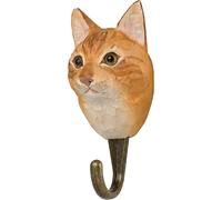 WILDLIFEGARDEN Wildlife Garden Hook House Cat (WG4512) - Crochet mural en bois sculpté à la main - Cadeau idéal pour les amoureux des chats