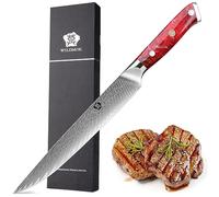 WILDMOK Damas couteau à découper couteau à viande pointu professionnel 23cm super vg10 couteau de cuisine multifonction à manche complet en acier japonais