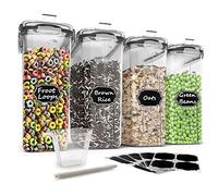 Wildone Lot de 4 boîtes de Conservation hermétiques pour Aliments secs et céréales avec couvercles à Verrouillage Facile