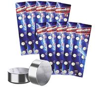 Wilhelm Lot de 100 piles bouton alcalines AG13 1,5 V (LR44, LR1154, 303)