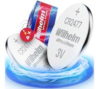 Wilhelm Lot de 4 piles bouton au lithium CR2477 CR 2477 3 V 1070 mAh Ø 24 x 7,7 mm DL2477