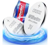 Wilhelm Pile Bouton CR2032 au Lithium 3 V CR 2032 pour Produits industriels, Lot de 75