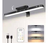 WILLED Applique Murale pour Tableaux, 5W Rechargeable Éclairage Tableau avec Télécommande, 3 Températures de Couleur et fonction minuterie, Dimmable Lampe LED Sans Fil pour Cible de Fléchettes, Noir